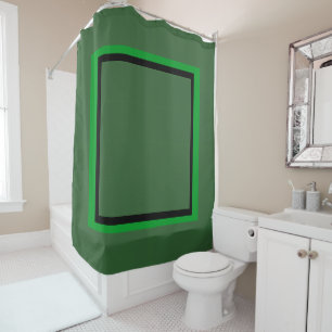 Cortina Para Box Moldura Verde