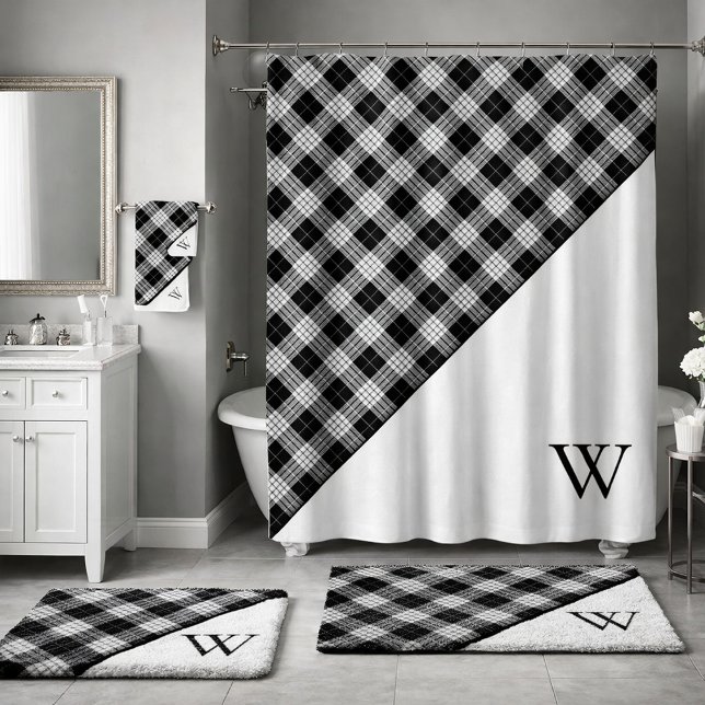 Cortina Para Box Monogram Tartan Plaid  (Criador carregado)