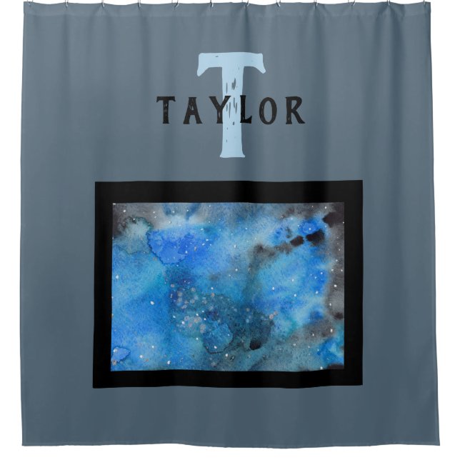 Cortina Para Box Monograma Abstrato Art (Frente)