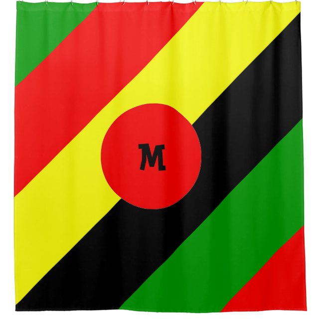 Cortina Para Box Monograma afrocêntrico (Frente)