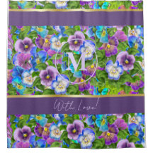 Monograma Birthday Pansy Violet Flowcolor