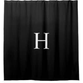 Cortina Para Box Monograma Clássico Elegante Preto