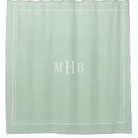 Monograma Clássico em Cor Personalizada do Seafoam