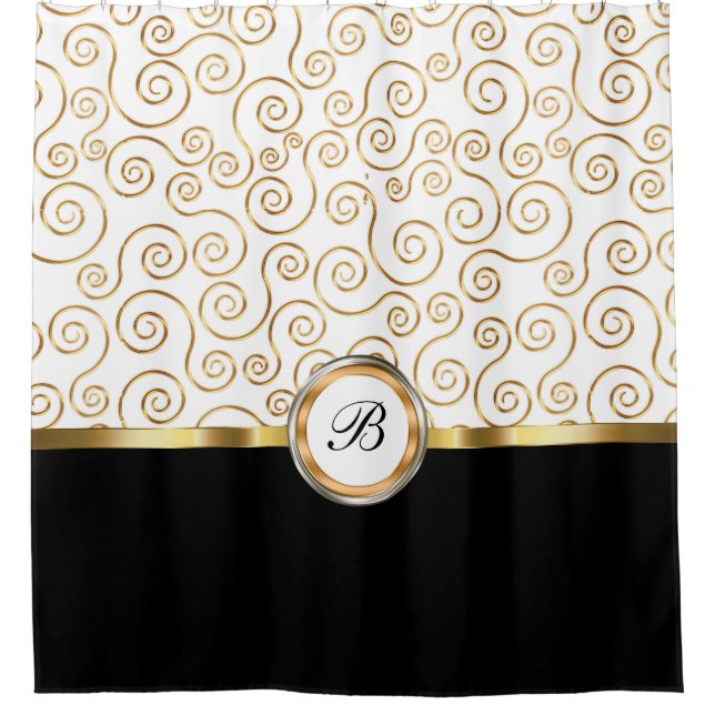 Cortina Para Box Monograma Elegante (Frente)