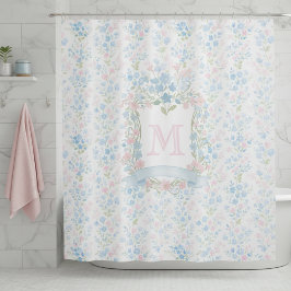 Cortina Para Box Monograma Floral Elegante