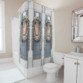 Cortina Para Box Monograma Personalizado da Escultura Beaux Arts Wa