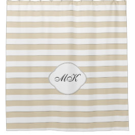 Cortina Para Box Monograma personalizado em faixas brancas em cores