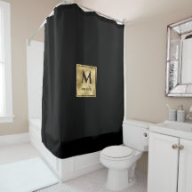Monograma Preto e Dourado Luxo Elegante