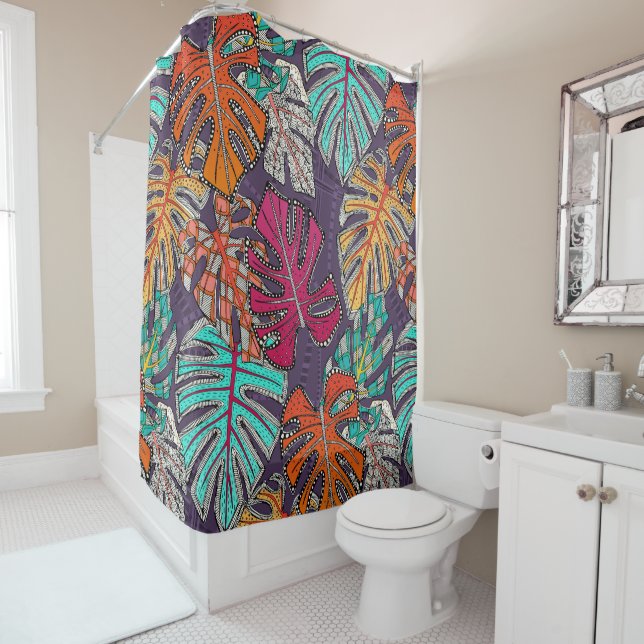 Cortina Para Box monstera deliciosa plum (In Situ)