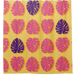 Cortina Para Box Monstera havaiana design