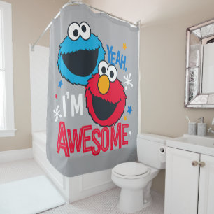 Cortina Para Box Monstro de Biscoitos e Elmo   Sim, sou incrível