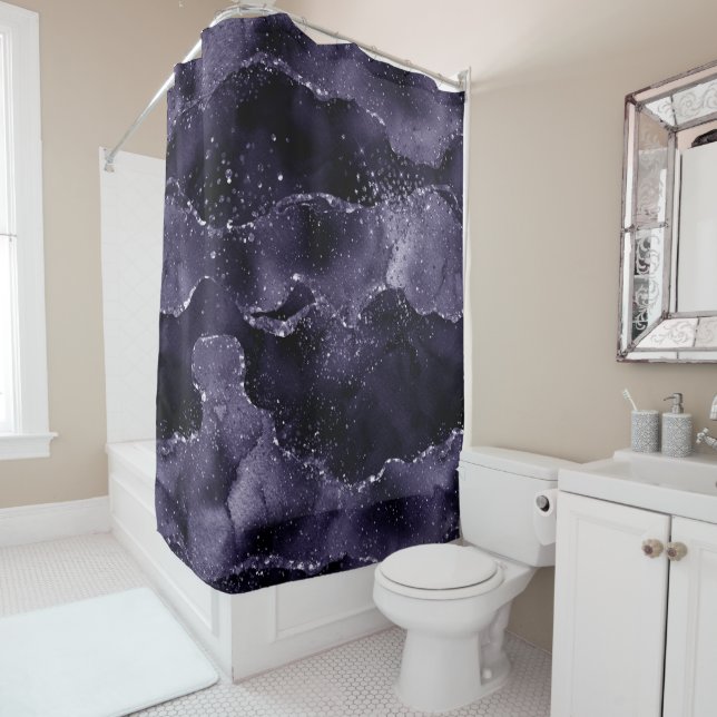 Cortina Para Box Moody Agate | Midnight Indigo Profundo Glam (In Situ)
