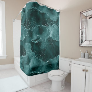Cortina Para Box Moody Agate | Teto Verde Malachite Rich Jewel Tone