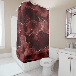 Cortina Para Box Moody Agate | Tone de Jewel de Hena Red Garnet