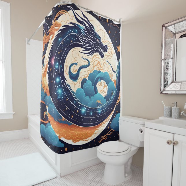 Cortina Para Box moon dragon shower curtain (In Situ)