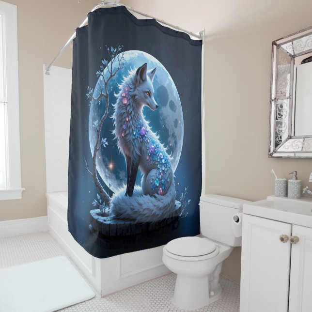 Cortina Para Box Moonlit Crystal Fox – Guardian of Silent Dreams.  (In Situ)