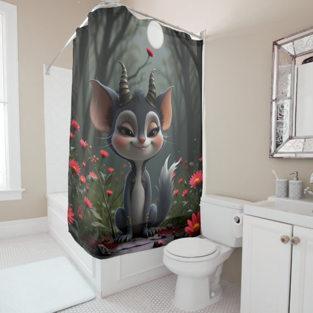 Cortina Para Box Moonlit Mischief Forest Spirit of Crimson Bloom.  (In Situ)