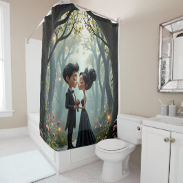 Cortina Para Box Moonlit Vows – A Cute Gothic Wedding Moment. 