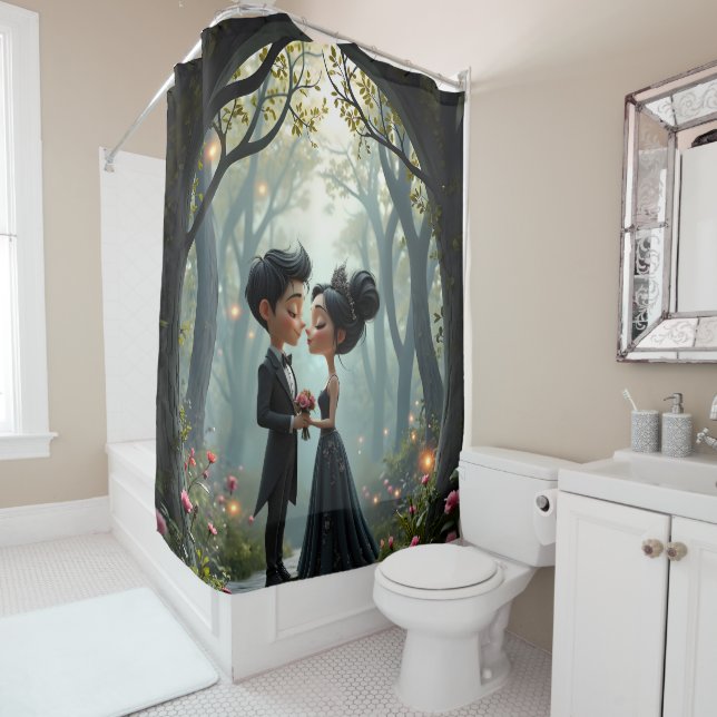 Cortina Para Box Moonlit Vows – A Cute Gothic Wedding Moment.  (In Situ)