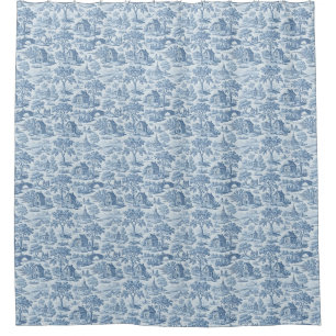 Cortina Para Box Mosaico Azul da Aldeia