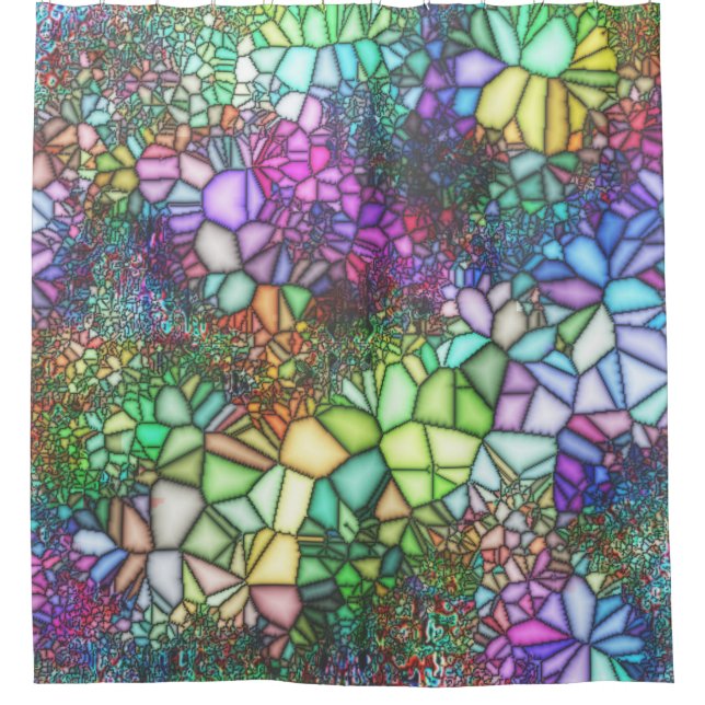 Cortina Para Box Mosaico de Vidro Mantido (Frente)