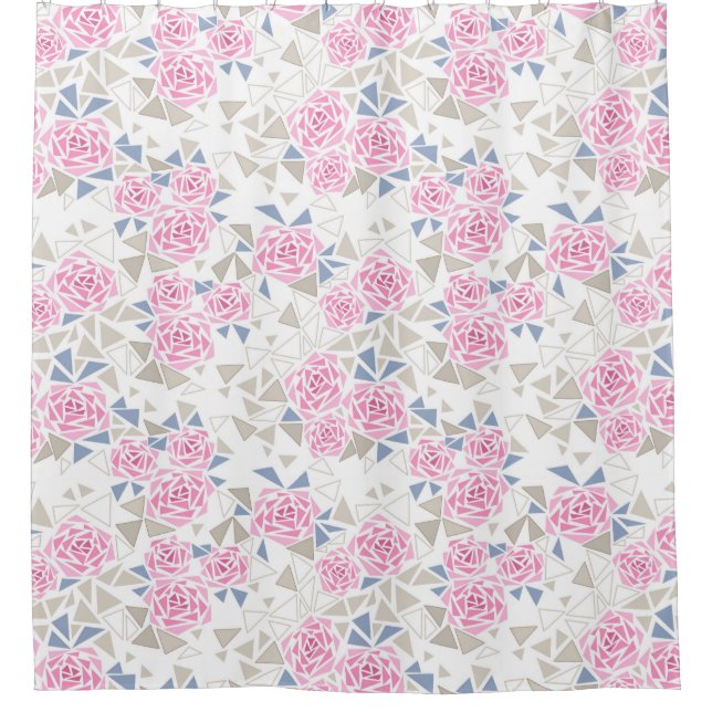 Cortina Para Box Mosaico, flores (Frente)