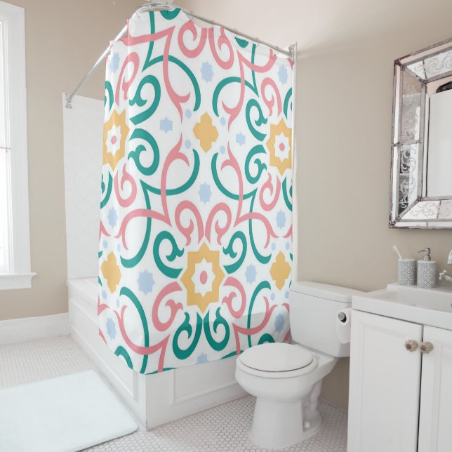 Cortina Para Box Mosaico/pastel/primavera (In Situ)