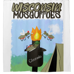 Cortina Para Box Mosquitos de Wisconsin Cartoon - Acampamento por T