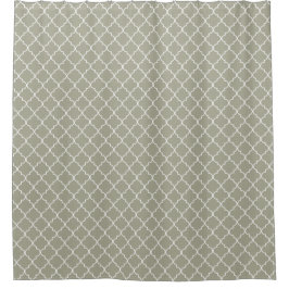 Cortina Para Box Moss Cinza Quatrefoil Patterno de Marrocos