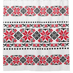 Cortina Para Box Motif Tradicional Romeno "As Estrelas"