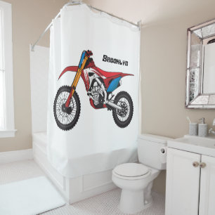 Cortina Para Box Moto de terra vermelha