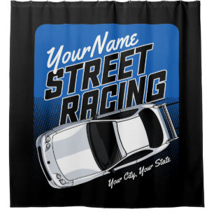 Cortina Para Box Motoesporte de corrida na rua personalizado