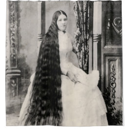 Cortina Para Box Mulher Vitoriana com Cabelo Longo