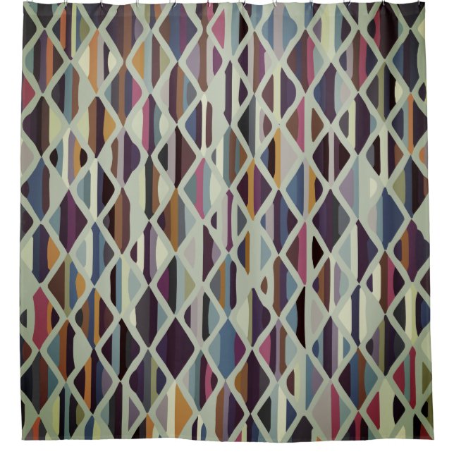 Cortina Para Box Multi-cor da Deco da Arte Moderna (Frente)