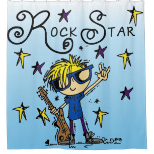 Cortina Para Box Música em estrela do Rock do Bloni Hair Boy