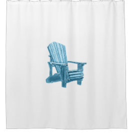 Cortina Para Box Muskoka Cadeira Watercolor Blue