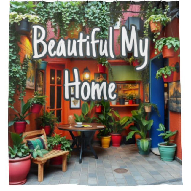 Cortina Para Box My Beautiful Home  (Frente)