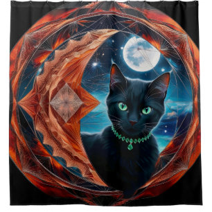 Cortina Para Box Mystical Black Celestial Mandala