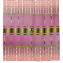 Na moda Boho Rosa E Dourado Geométrico