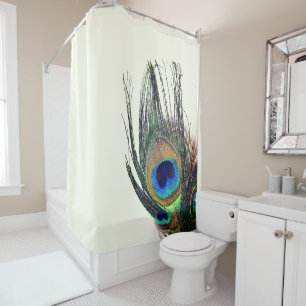 Cortina Para Box Na moda Chic Blue Peacock Feather