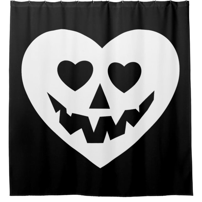 Cortina Para Box namorados gótico de halloween branco (Frente)