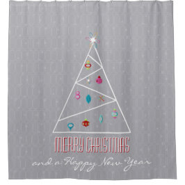 Cortina Para Box Natal Mínimo - Natal da Cinza das árvores