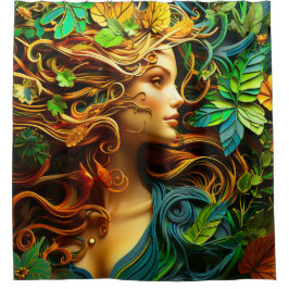 Cortina Para Box Nature Woman Art
