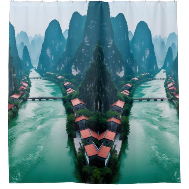 Cortina Para Box Navegação no Dreamscape - Visão Cênica para o Seu (Frente)