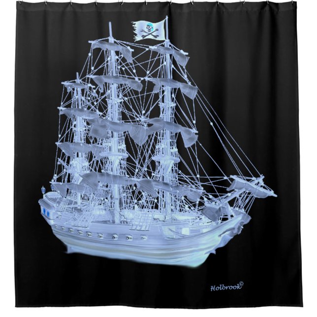 CORTINA PARA BOX NAVIO DE PIRATARIA DESFURADO (Frente)