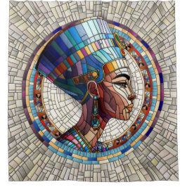 Cortina Para Box Nefertiti egípcio - Arte mosaica