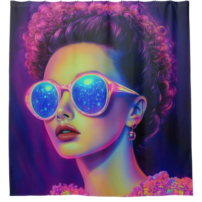 Cortina Para Box Neon Galaxy Glamor (Frente)