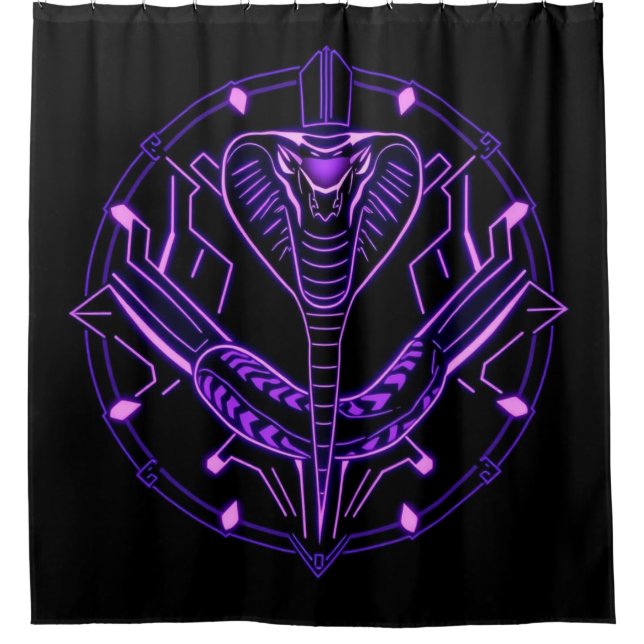 Cortina Para Box Neon-Kobra – Wächter des digitalen Dschungels (Frente)