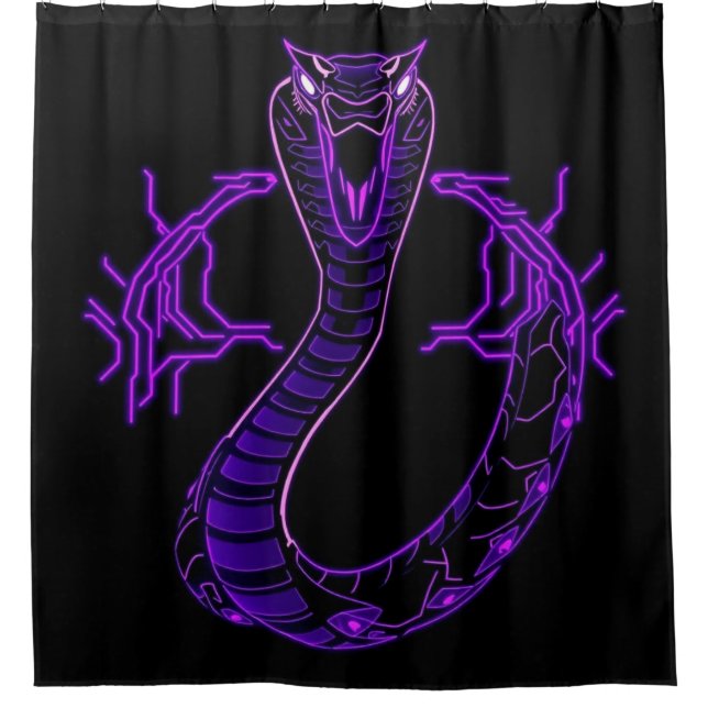 Cortina Para Box Neon-Kobra – Wächter des digitalen Dschungels (Frente)