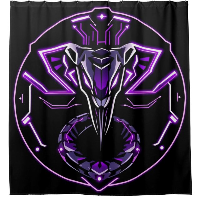 Cortina Para Box Neon-Kobra – Wächter des digitalen Dschungels (Frente)